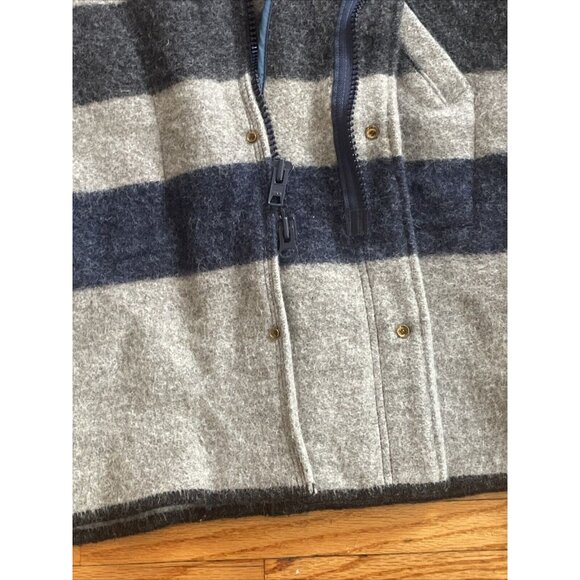 Vintage 80s XL Woolrich Blanket Navajo Aztec Wool Long Jacket Coat USA - Picture 9 of 10